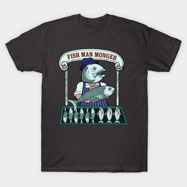 Fish Man Monger T-Shirt by RGB Ginger